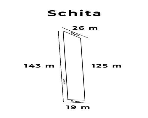 Teren Intravilan în Tomești Deal - 2500 m2, deschidere 142 mp