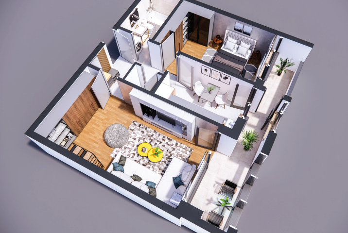 Apartament Nou 2 camere de vanzare Bucium