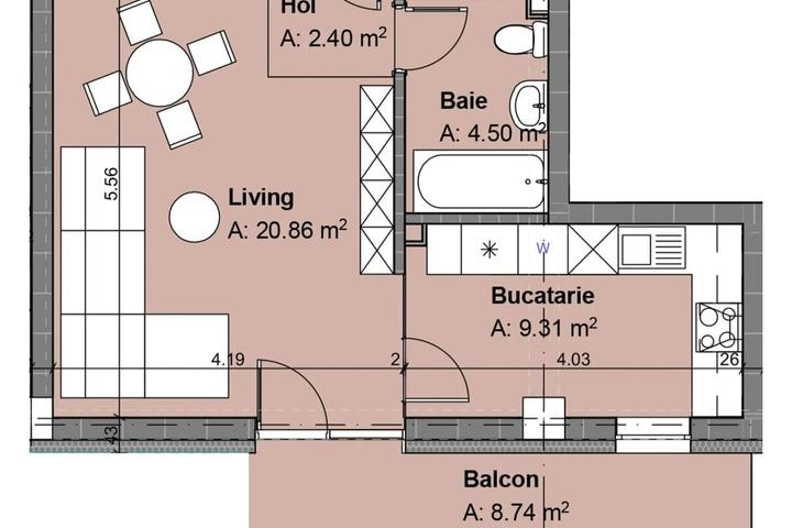 Apartament 2 camere de vanzare Bucium