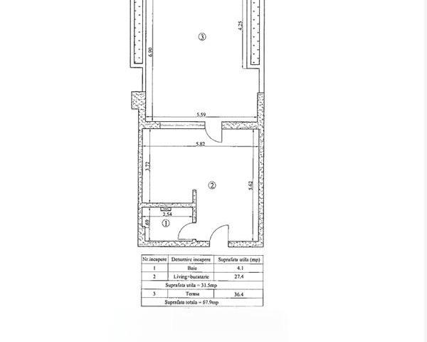 Apartament 1 camera de vanzare C.U.G.