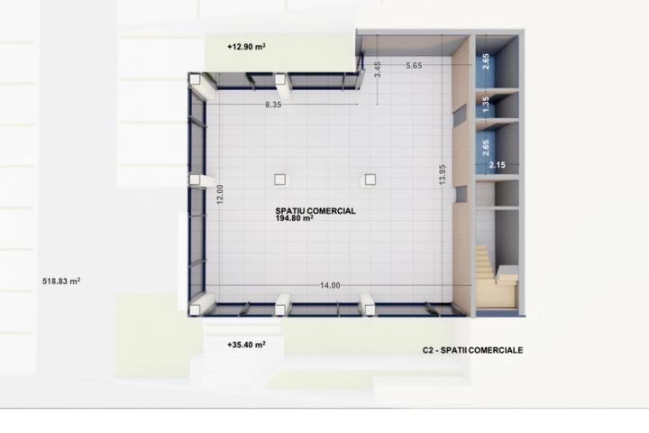 Spatiu comercial de vanzare Iasi Rediu Rediu