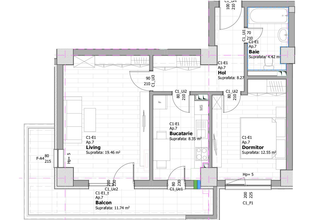 Apartament 2 camere de vanzare Tatarasi