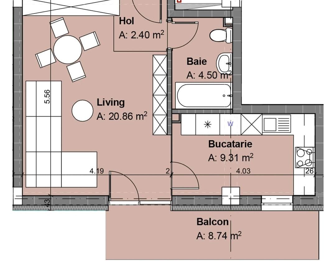 Apartament 2 camere de vanzare Bucium