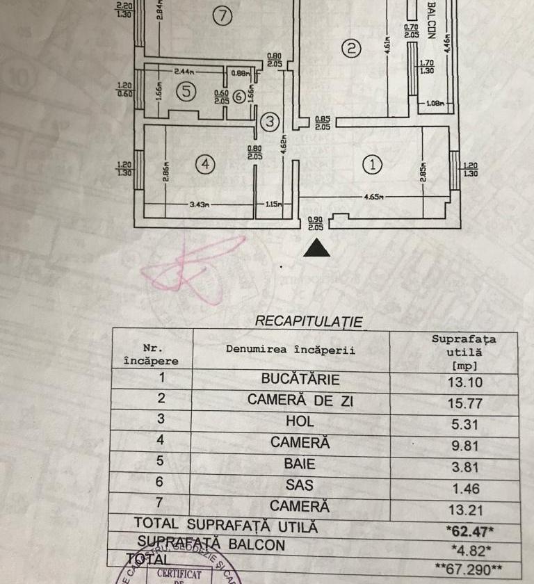 Apartament 3 camere de vanzare Tatarasi