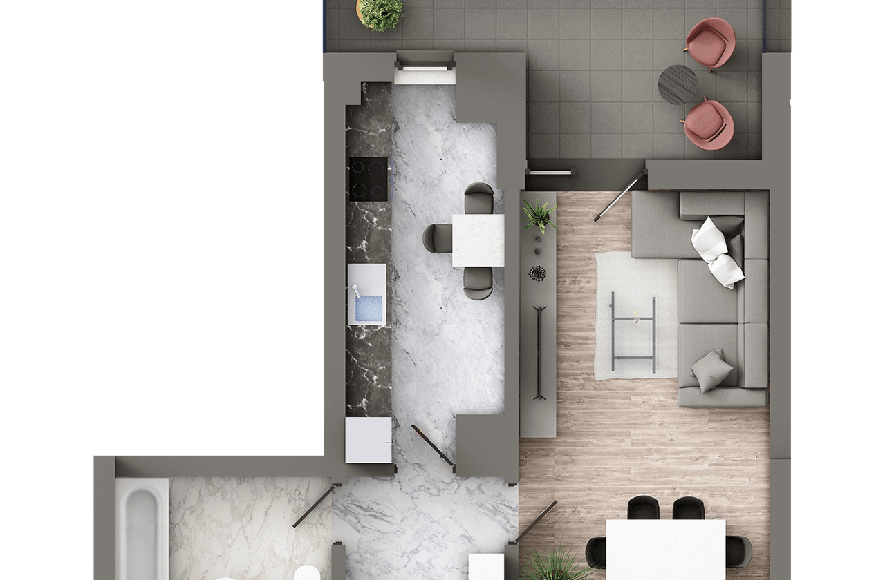 Apartament Nou 1 camere de vanzare Galata