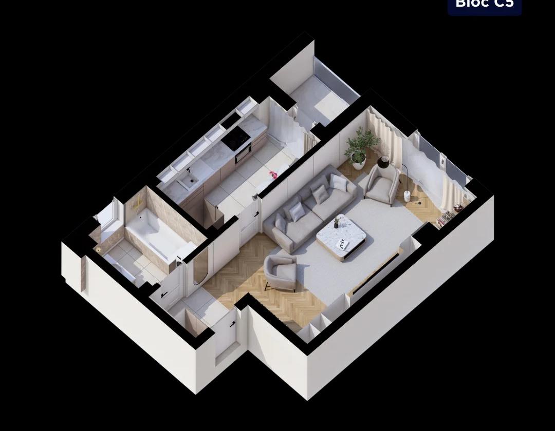 Apartament 2 camere de vanzare Nicolina - C.U.G.