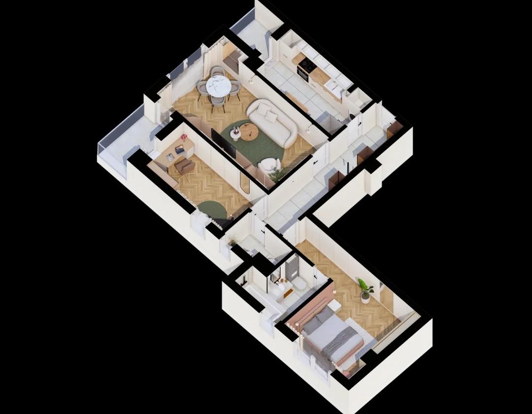 Apartament 3 camere de vanzare Nicolina - C.U.G.