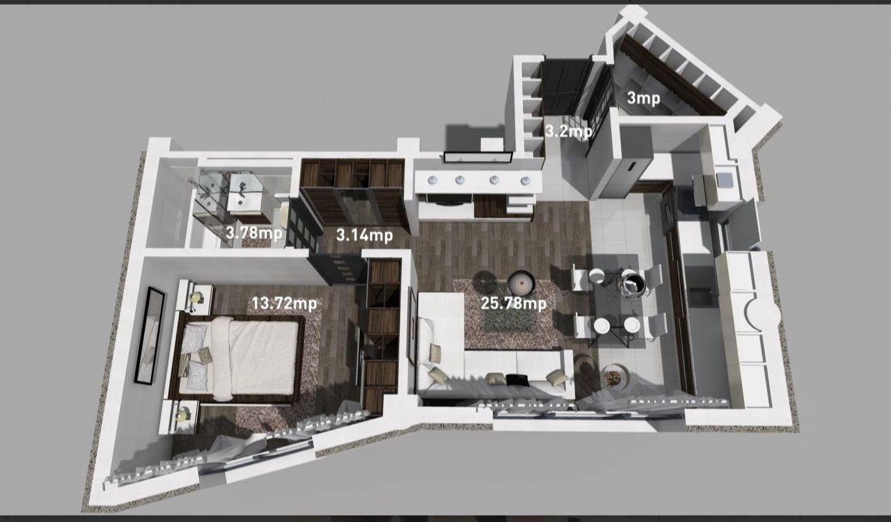Apartament 2 camere de vanzare Baroque Residence Bucium